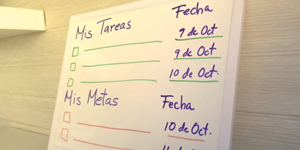 5 cosas para Concentrarse mejor - Usa un tablero